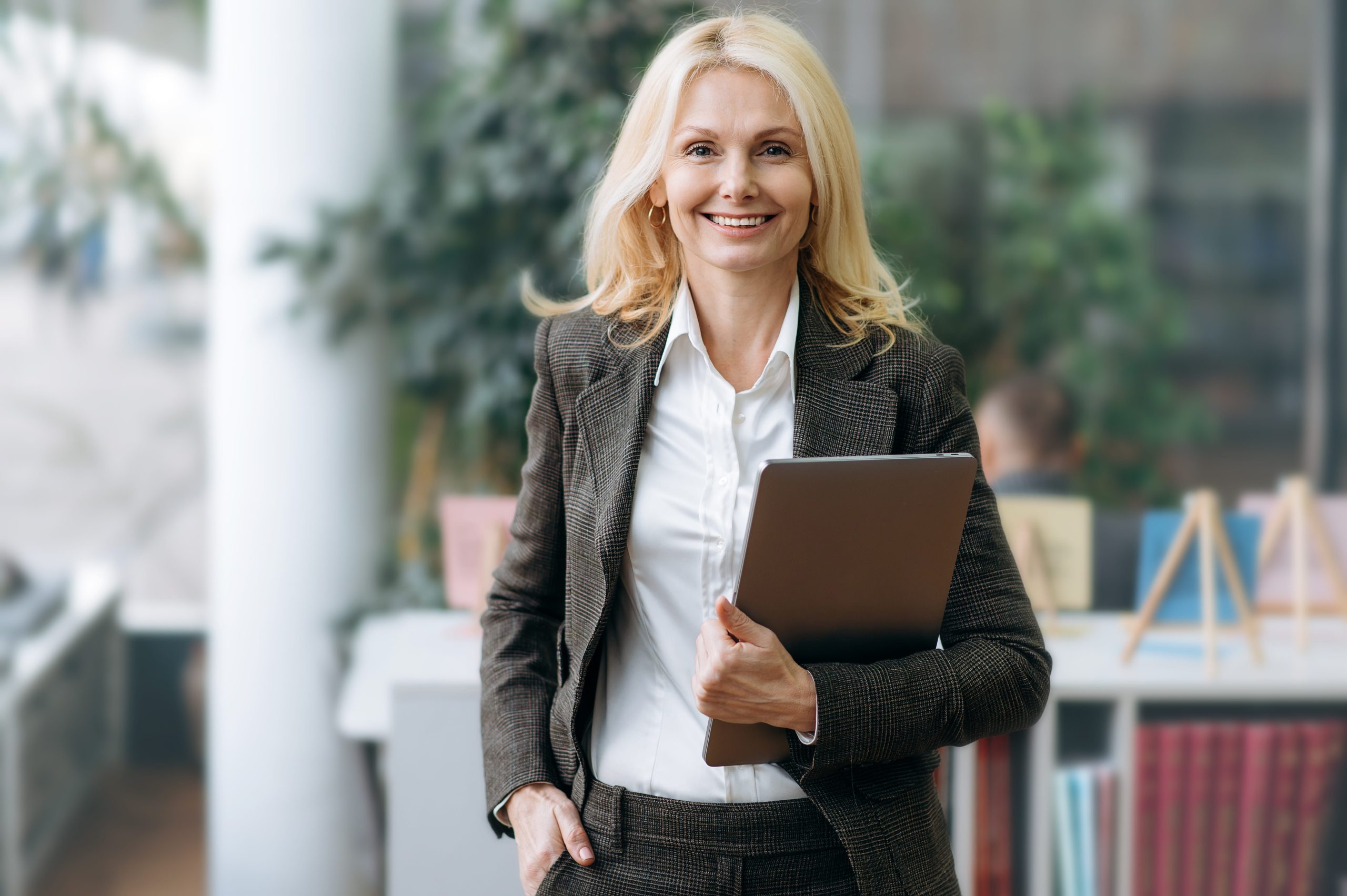 Professional woman in business attire